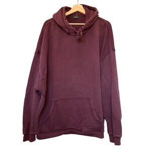 Yeezy YZY Season 5 Heavyweight Burgundy Hoodie Sweatshirt Oversized Mens Large